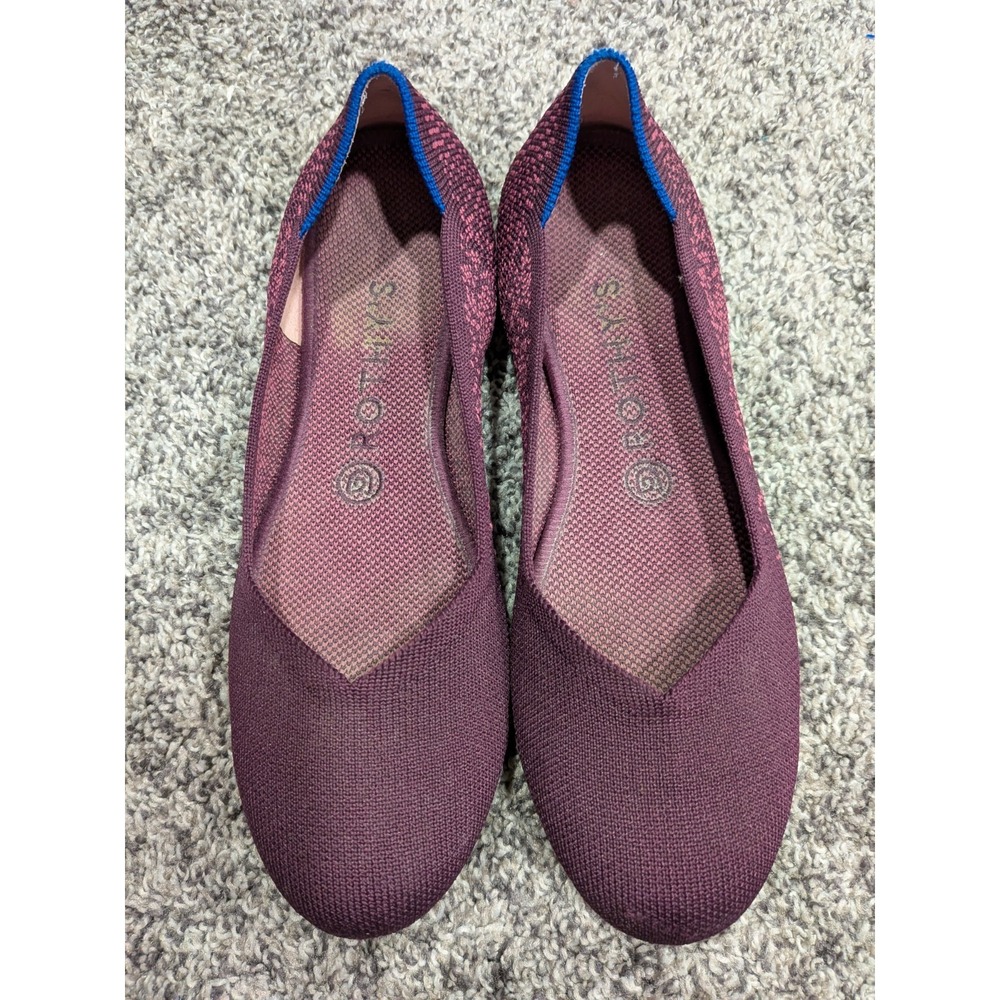 Rothy's The‎ Flat in Fig Python Women's Round Toe Shoes Size 8